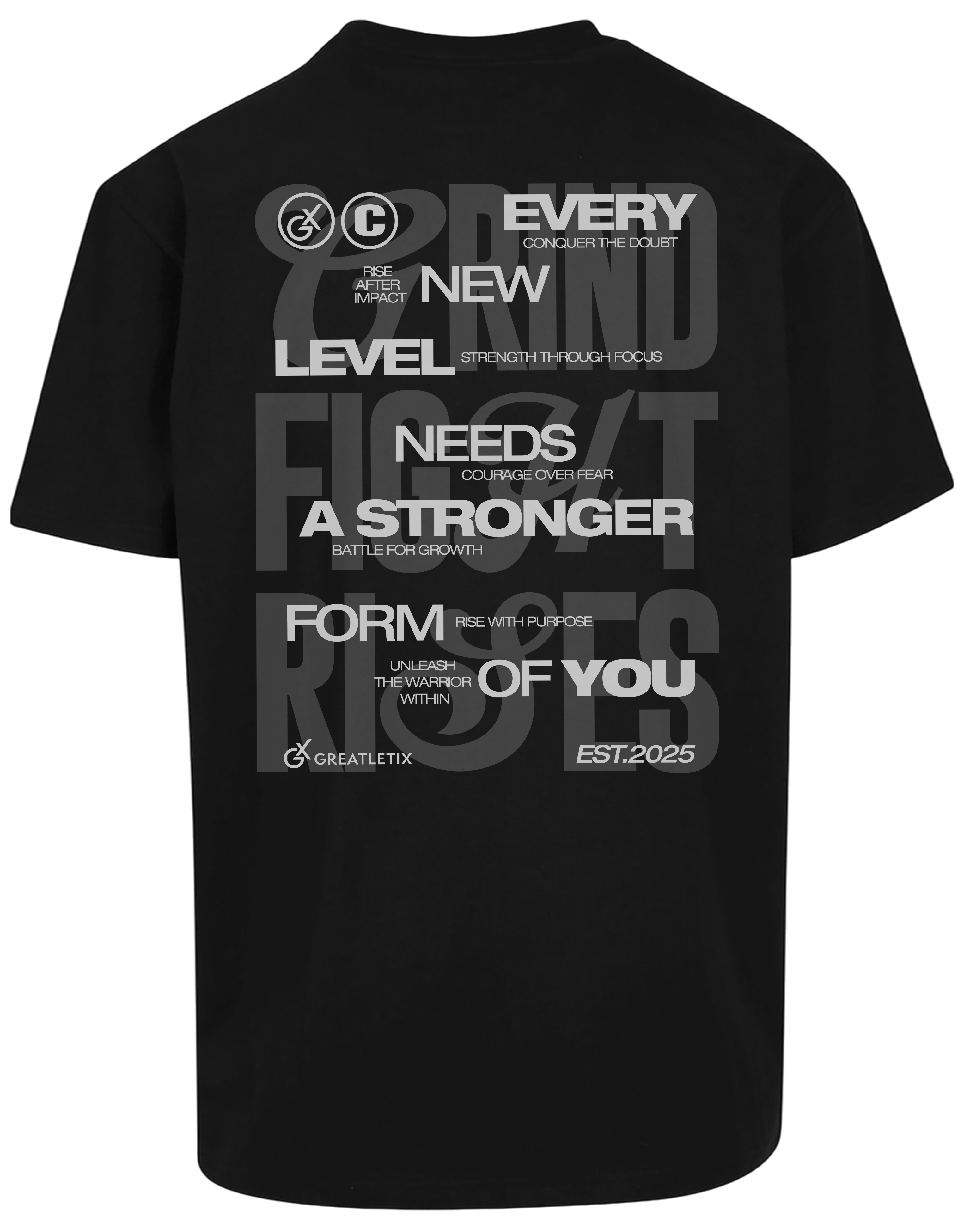 "GRIND FIGHT RISES" Oversize-Shirt