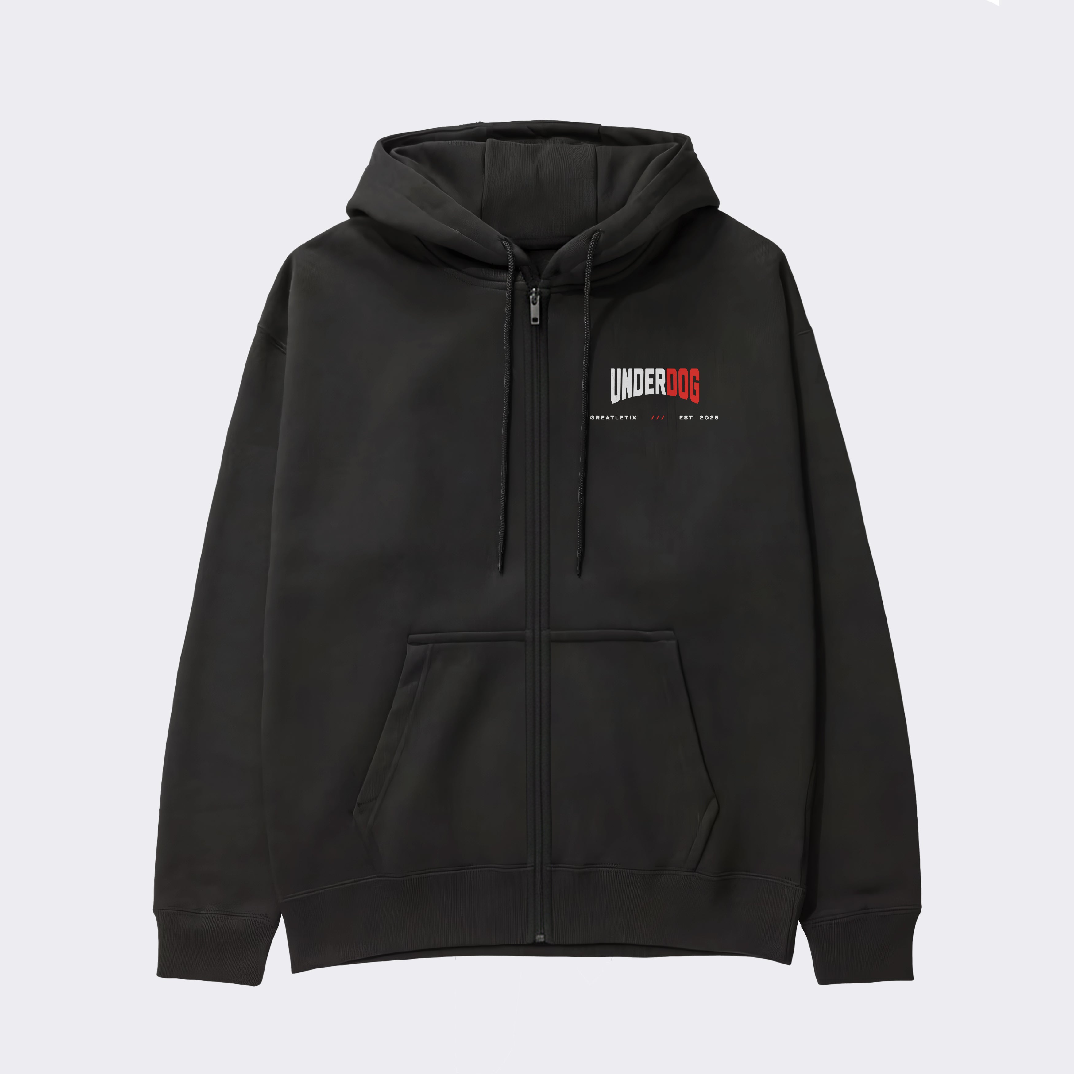 "UNDERDOG" Heavy Zip Hoodie