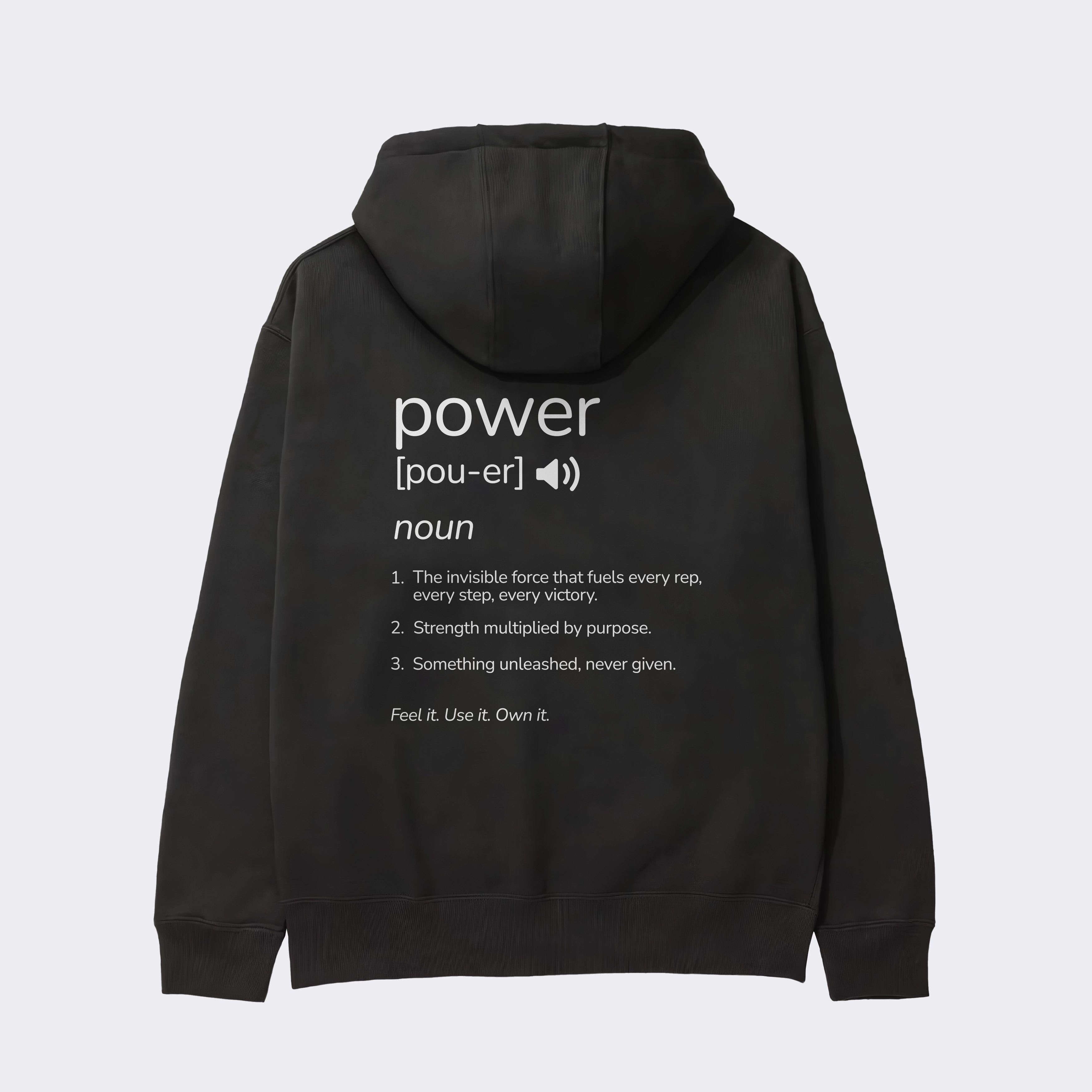 "POWER DEFINITION" Heavy Hoodie