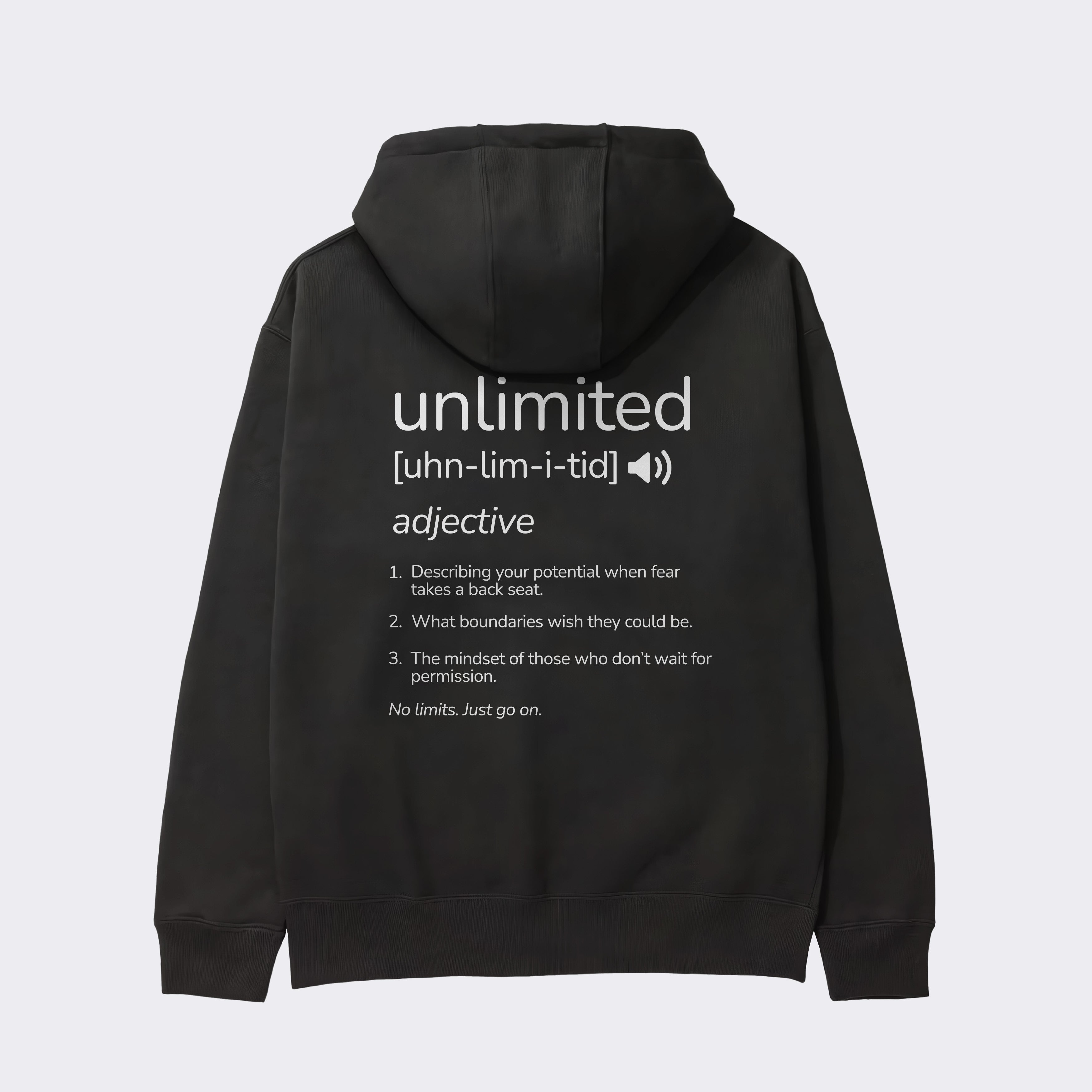 "UNLIMITED DEFINITION" Heavy Hoodie