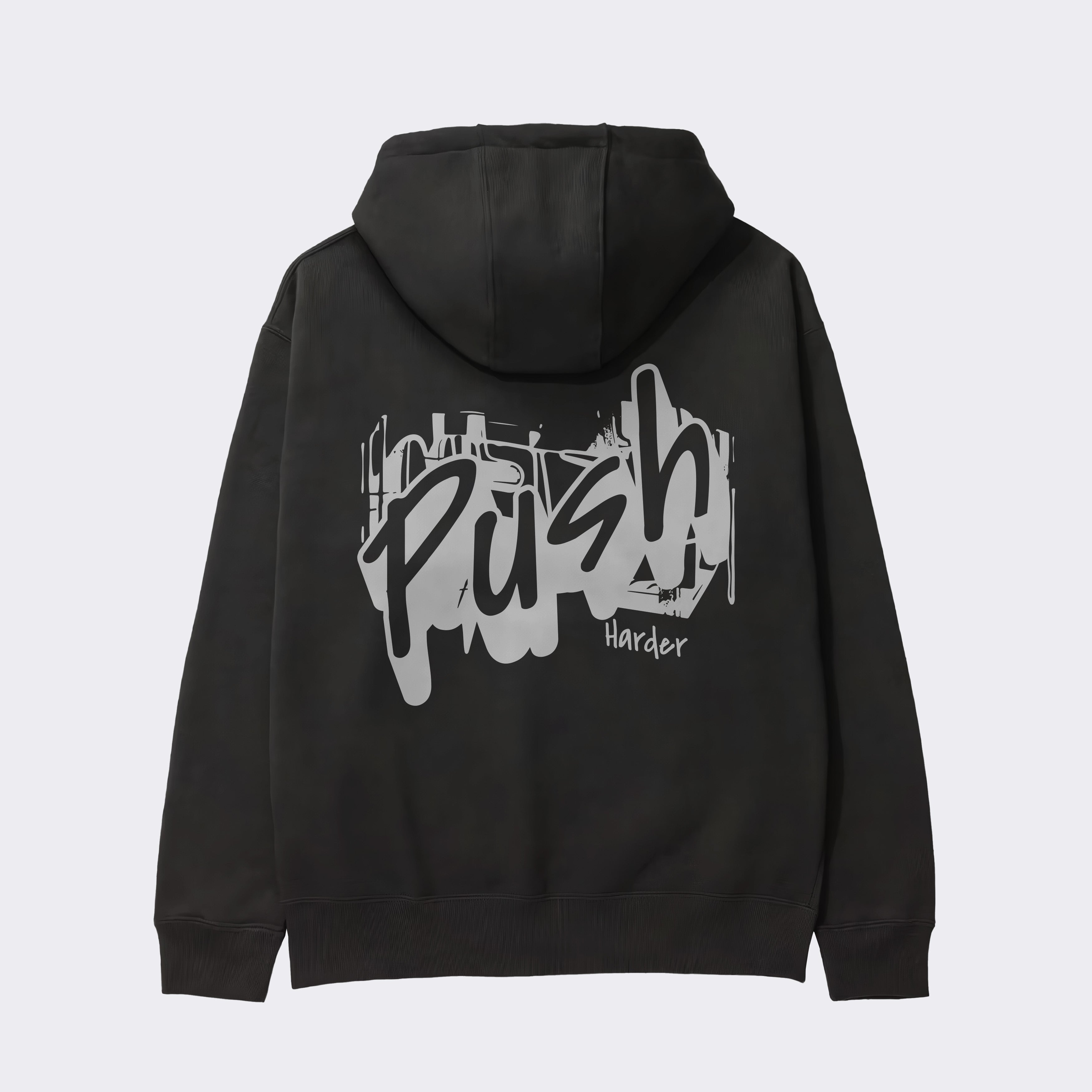 "PUSH HARDER" Heavy Zip Hoodie