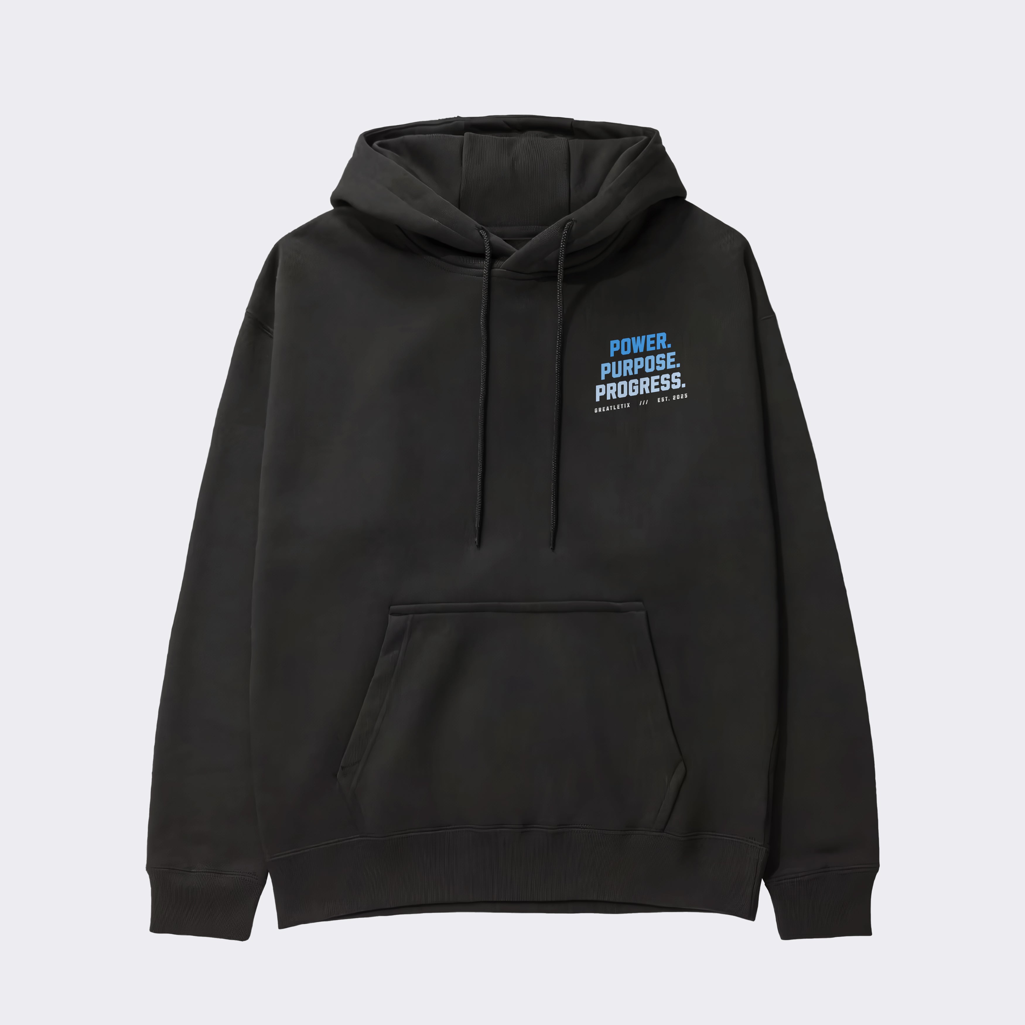 "POWER PURPOSE PROGRESS" Heavy Hoodie