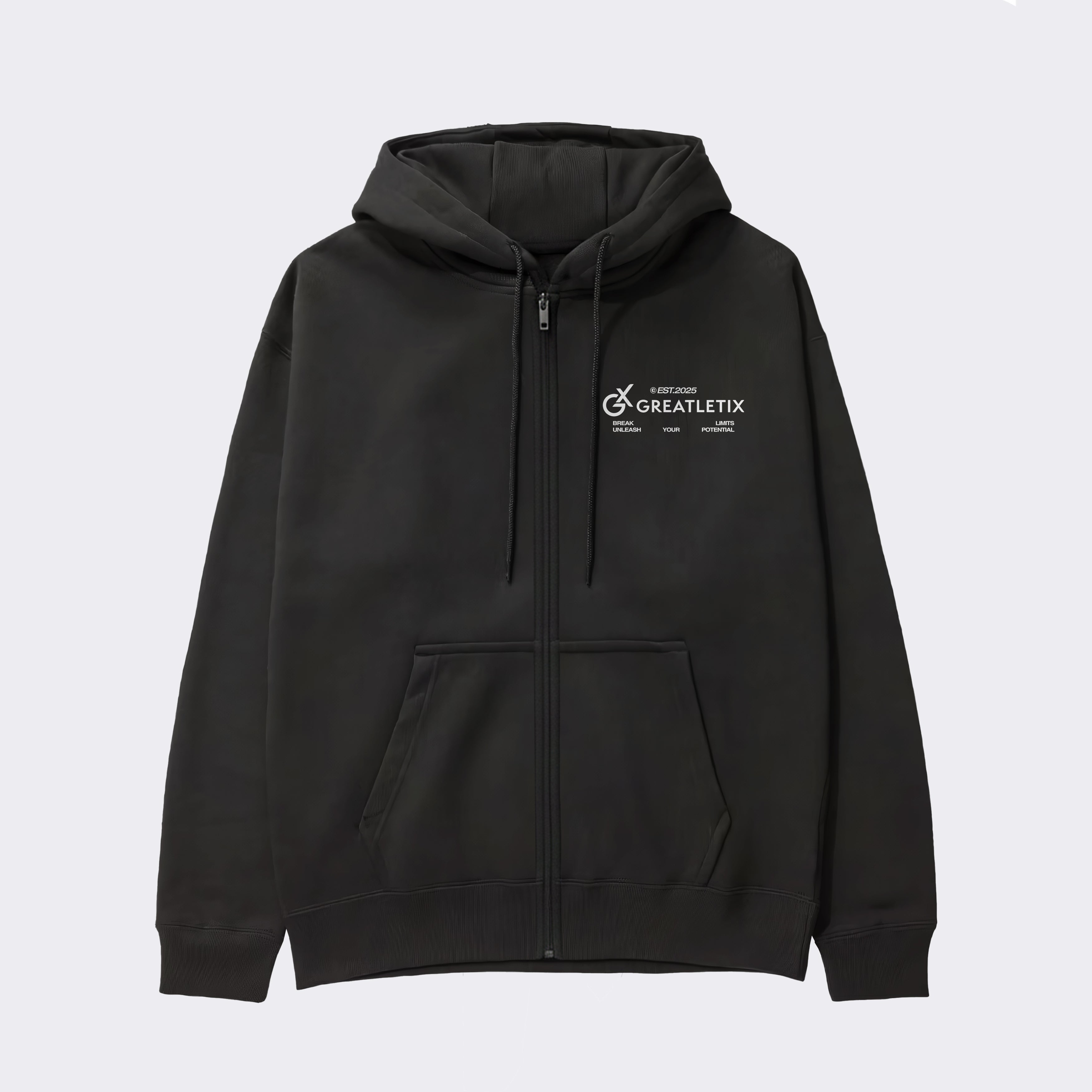 "GRIND FIGHT RISES" Heavy Zip Hoodie