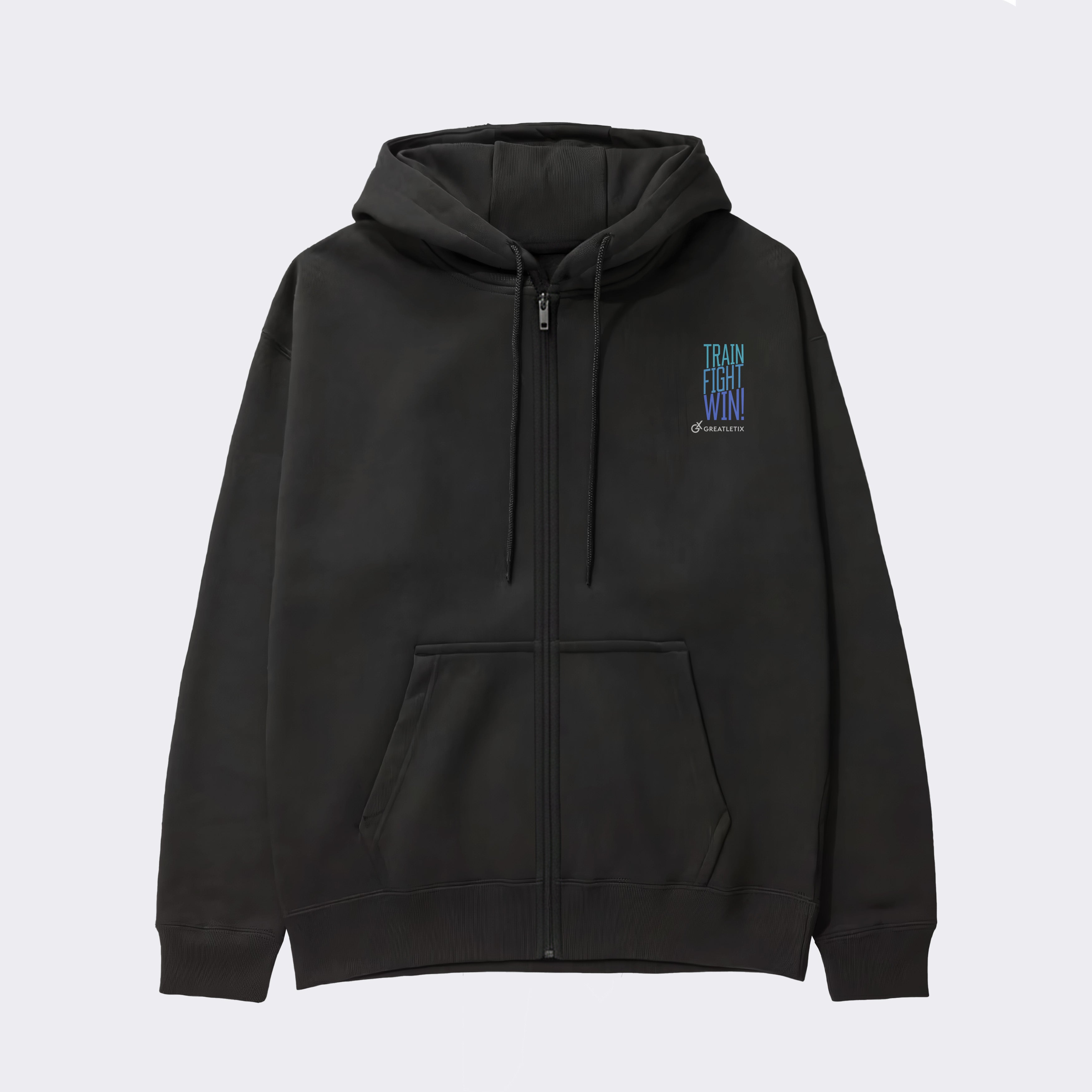 "TRAIN FIGHT WIN" Heavy Zip Hoodie