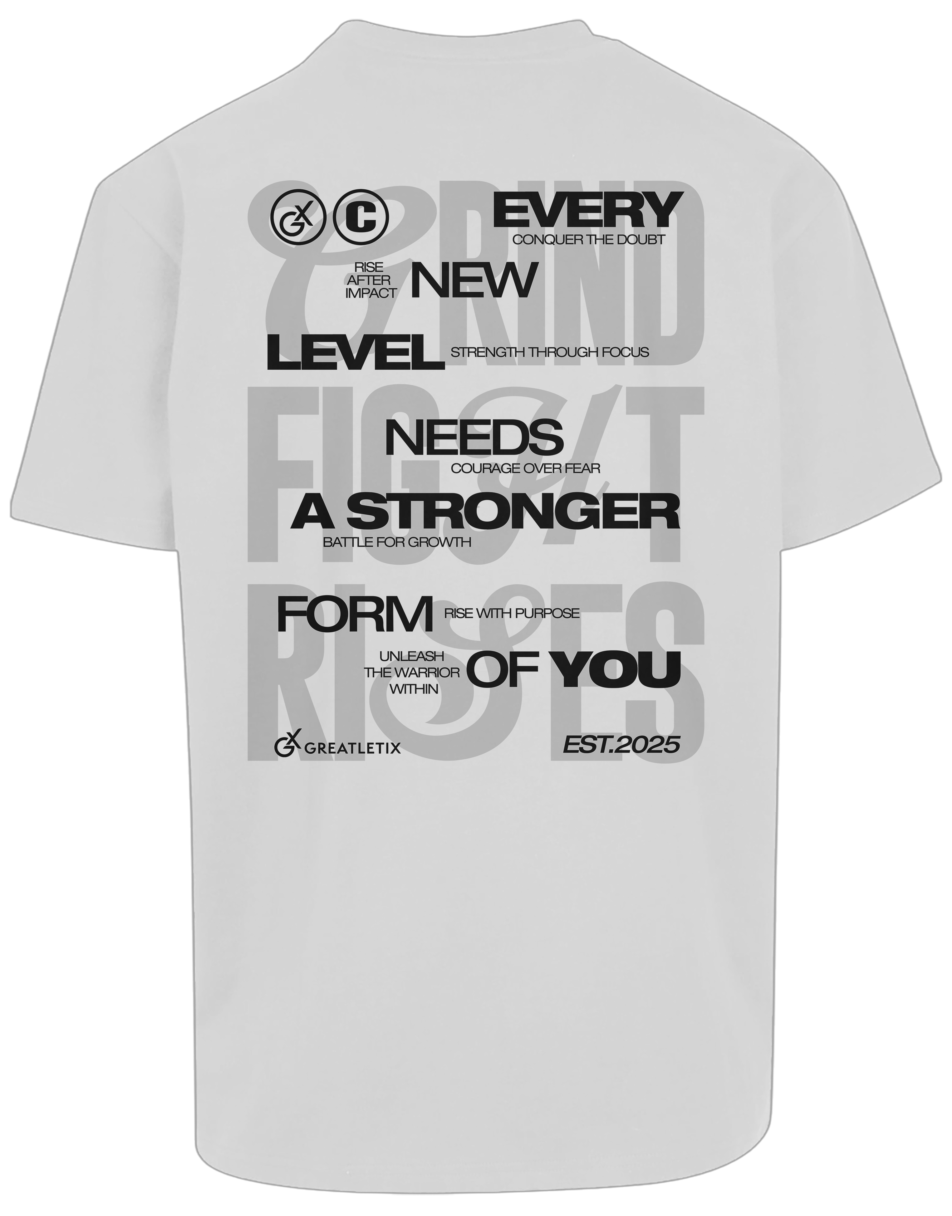 "GRIND FIGHT RISES" Oversize-Shirt