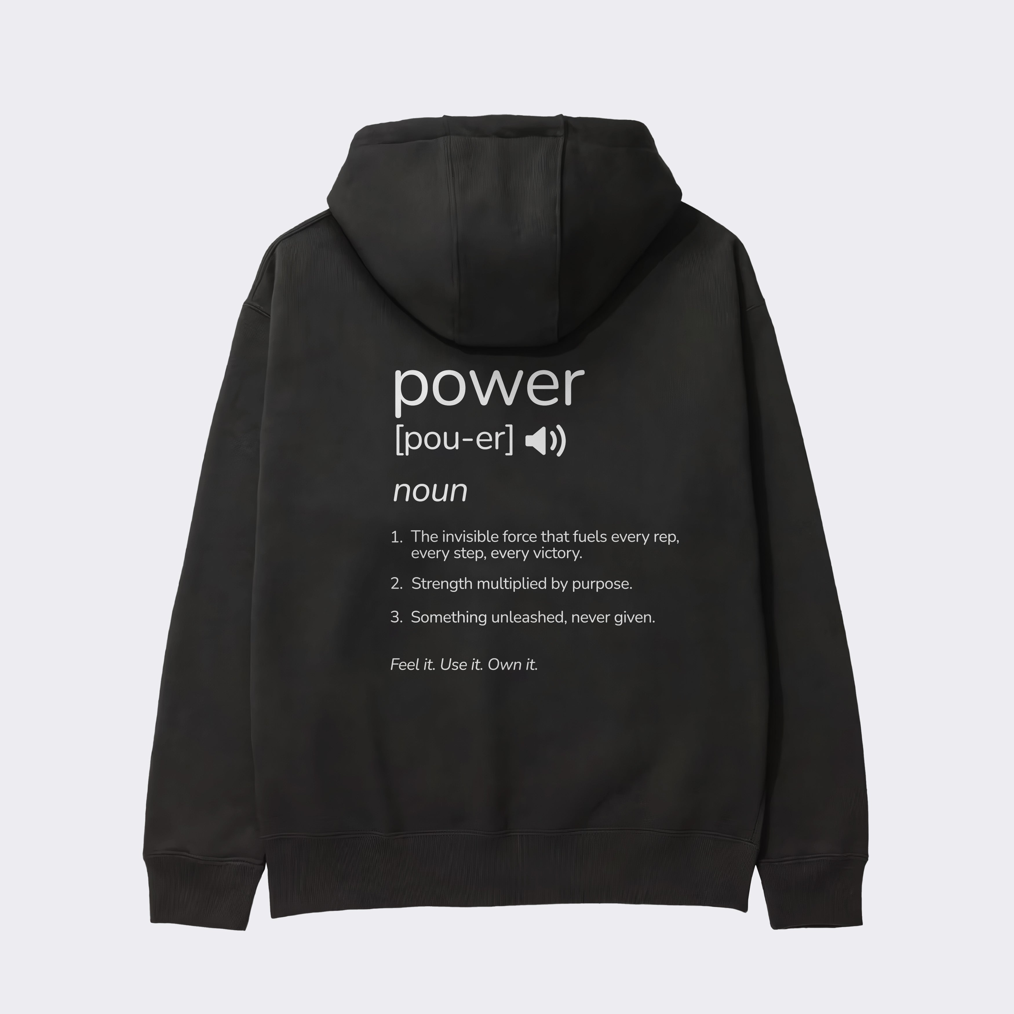 "POWER DEFINITION" Heavy Hoodie