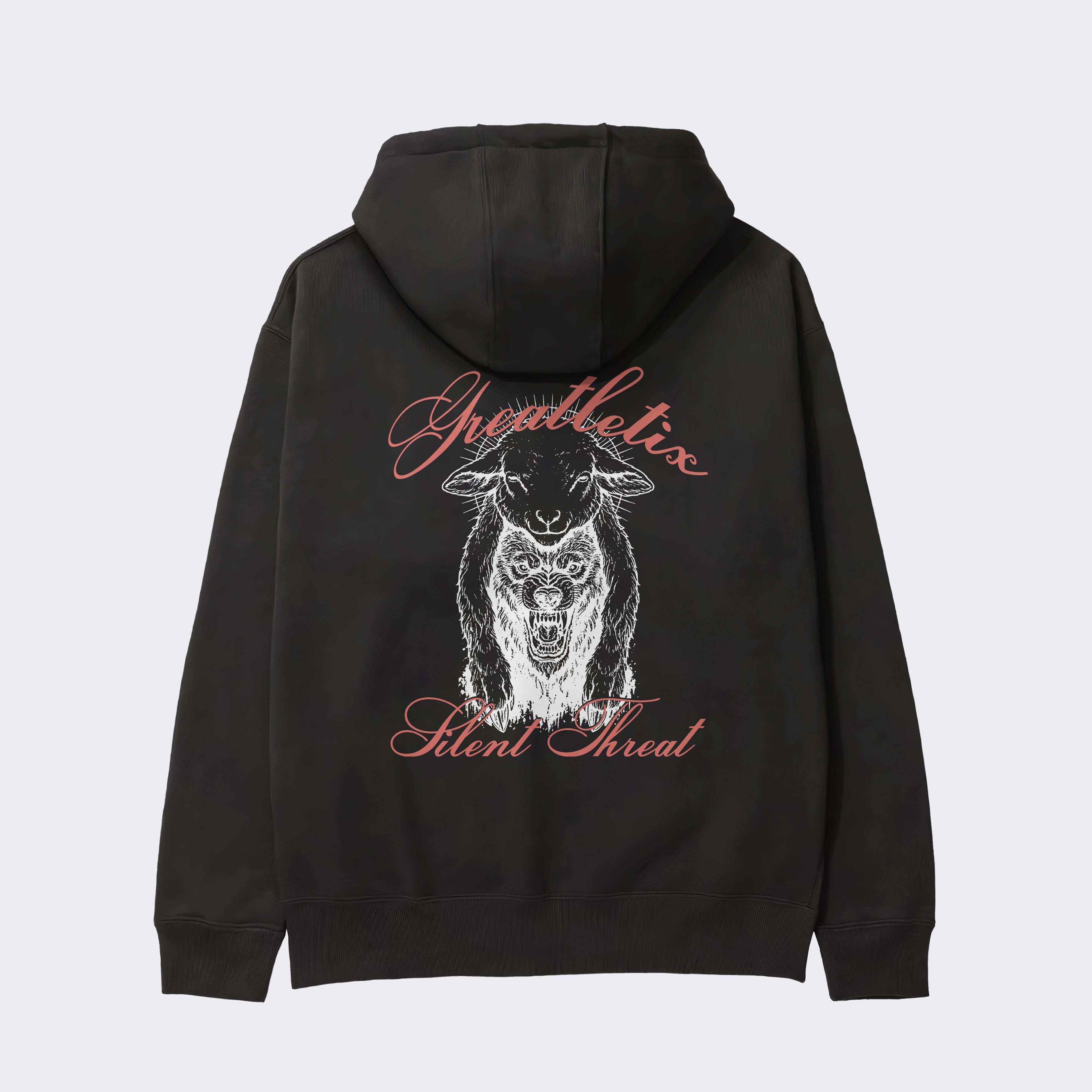 "SILENT THREAT" Heavy Zip Hoodie